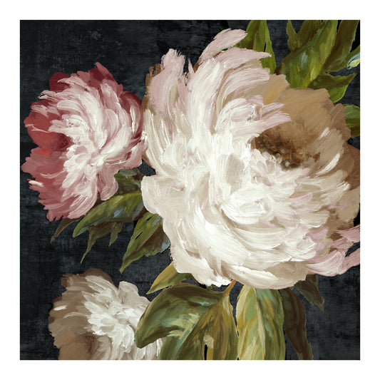 Ivory Bloom Garden – Hand Painted Floral Oil Painting 100x100cm