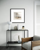 Layered Horizon – Abstract Decorative Art Print 75x75cm