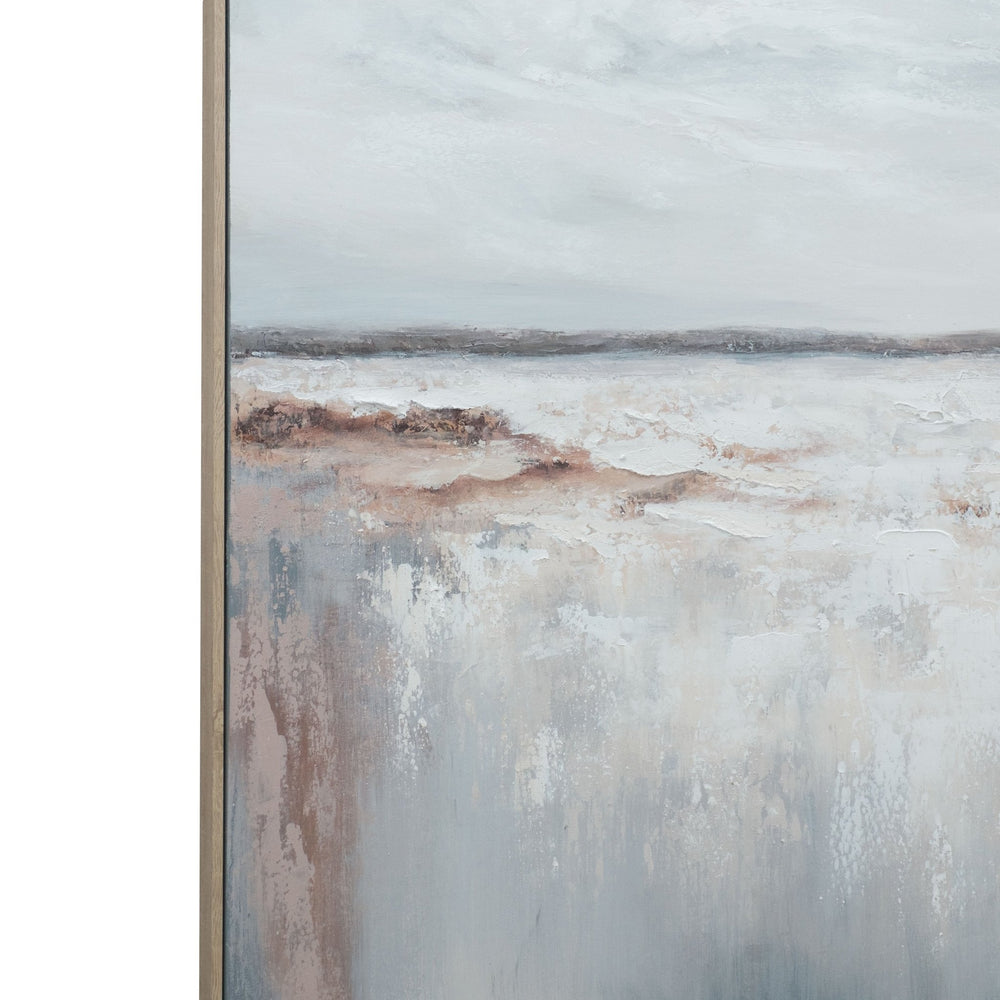 Coastal Stillness 120×120cm - Hand - Painted Oil Painting | Bella Home Art