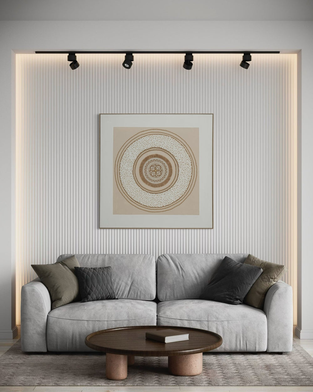 Earth Circle Mandala 132×132cm - | Bella Home Art