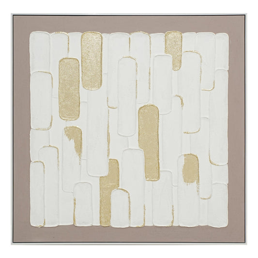 Golden Blocks Harmony 102×102cm - | Bella Home Art