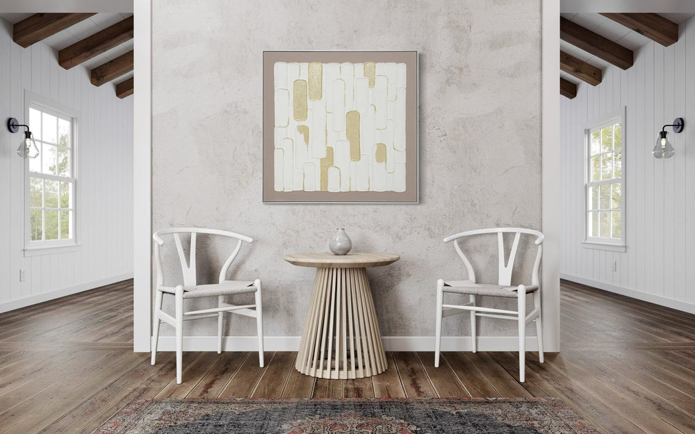 Golden Blocks Harmony 102×102cm - | Bella Home Art