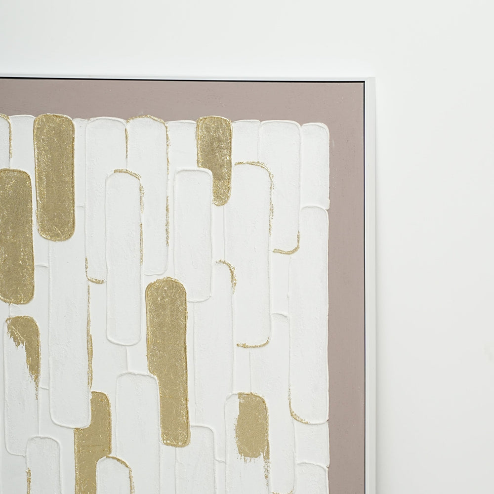 Golden Blocks Harmony 102×102cm - | Bella Home Art