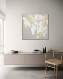 Golden Drift Leaves 102×102cm - | Bella Home Art