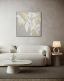 Golden Drift Leaves 102×102cm - | Bella Home Art