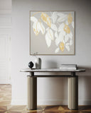 Golden Drift Leaves 102×102cm - | Bella Home Art