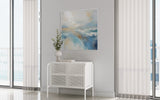 Golden Horizon over Tranquil Sea 90×90cm - | Bella Home Art