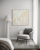 Golden Leaf Whisper 102×102cm - | Bella Home Art
