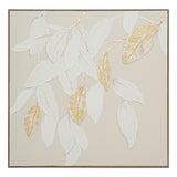 Golden Leaf Whisper 102×102cm - | Bella Home Art