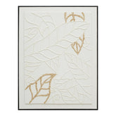 Golden Outline Leaves-01 72×92cm – hand-painted wall art
