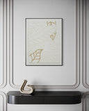 Golden Outline Leaves - 01 72×92cm - | Bella Home Art