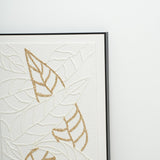 Golden Outline Leaves - 02 72×92cm - | Bella Home Art