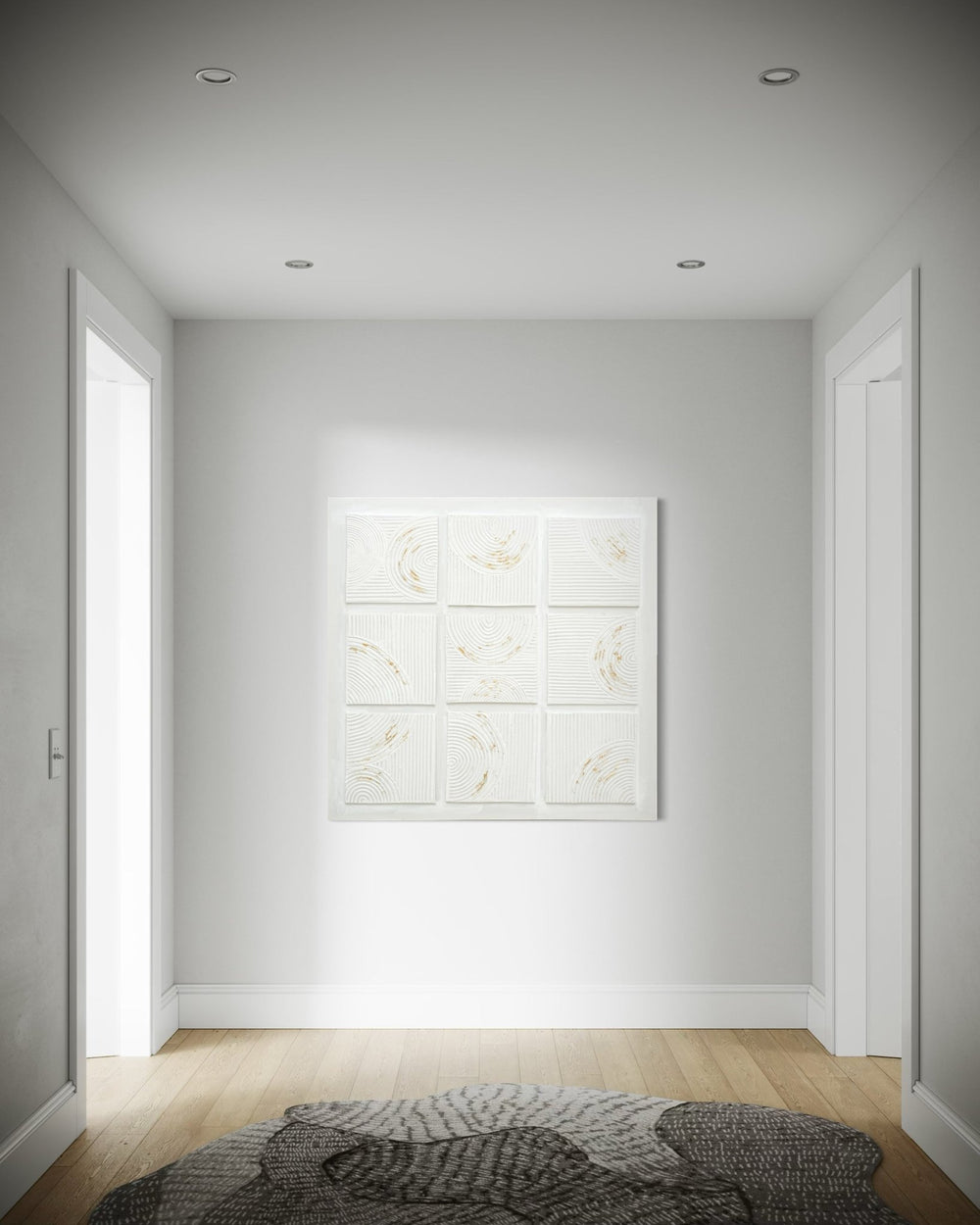 Harmonic Grid Circles 102×102cm - | Bella Home Art