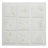 Harmonic Grid Circles 102×102cm – hand-painted wall art
