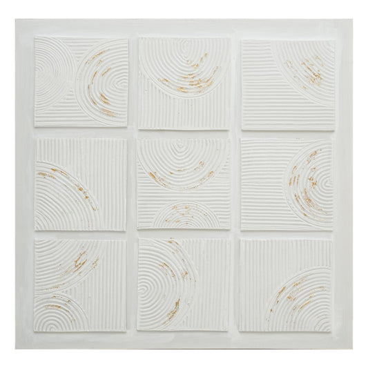 Harmonic Grid Circles 102×102cm - | Bella Home Art