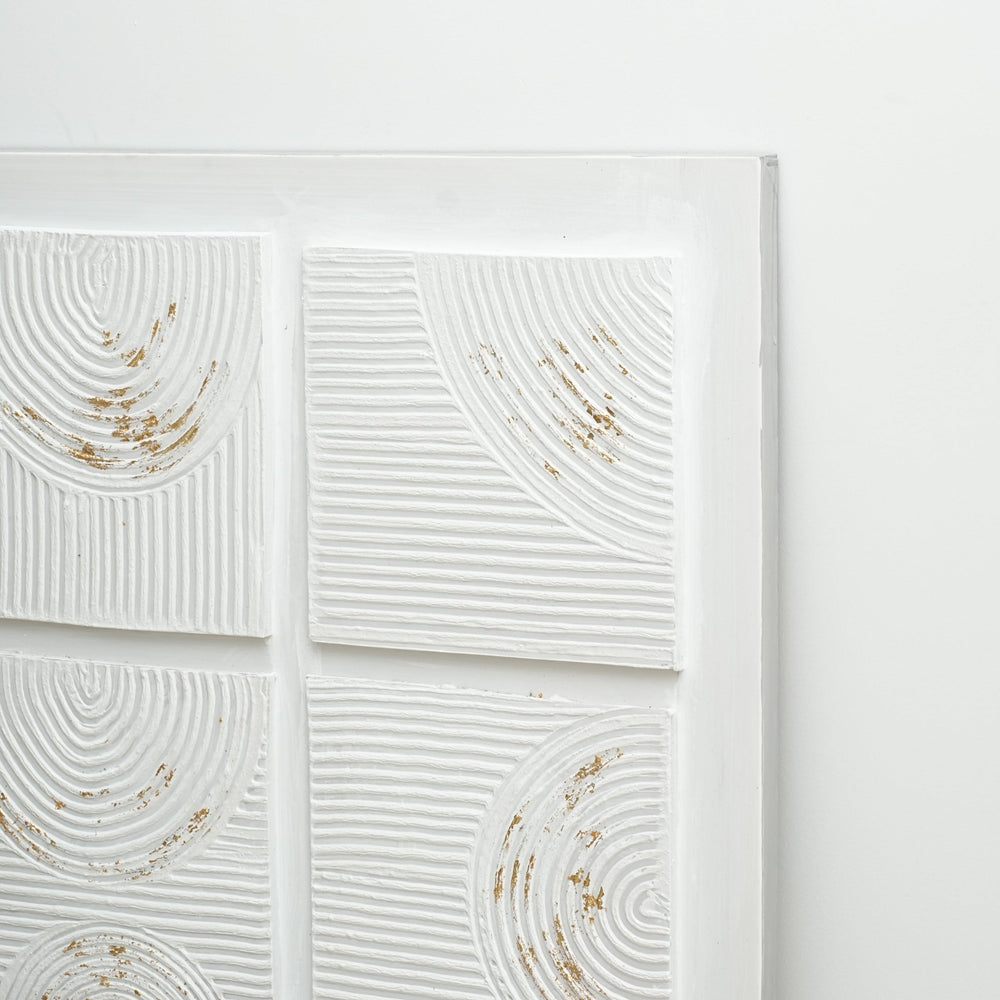 Harmonic Grid Circles 102×102cm - | Bella Home Art