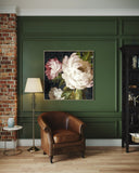 Ivory Bloom Garden 100×100cm - Hand - Painted Oil Painting | Bella Home Art