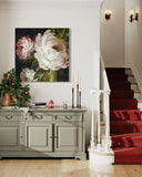 Ivory Bloom Garden 100×100cm - Hand - Painted Oil Painting | Bella Home Art