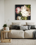 Ivory Bloom Garden 100×100cm - Hand - Painted Oil Painting | Bella Home Art