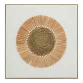 Natural Sun Halo 102×102cm – hand-painted wall art