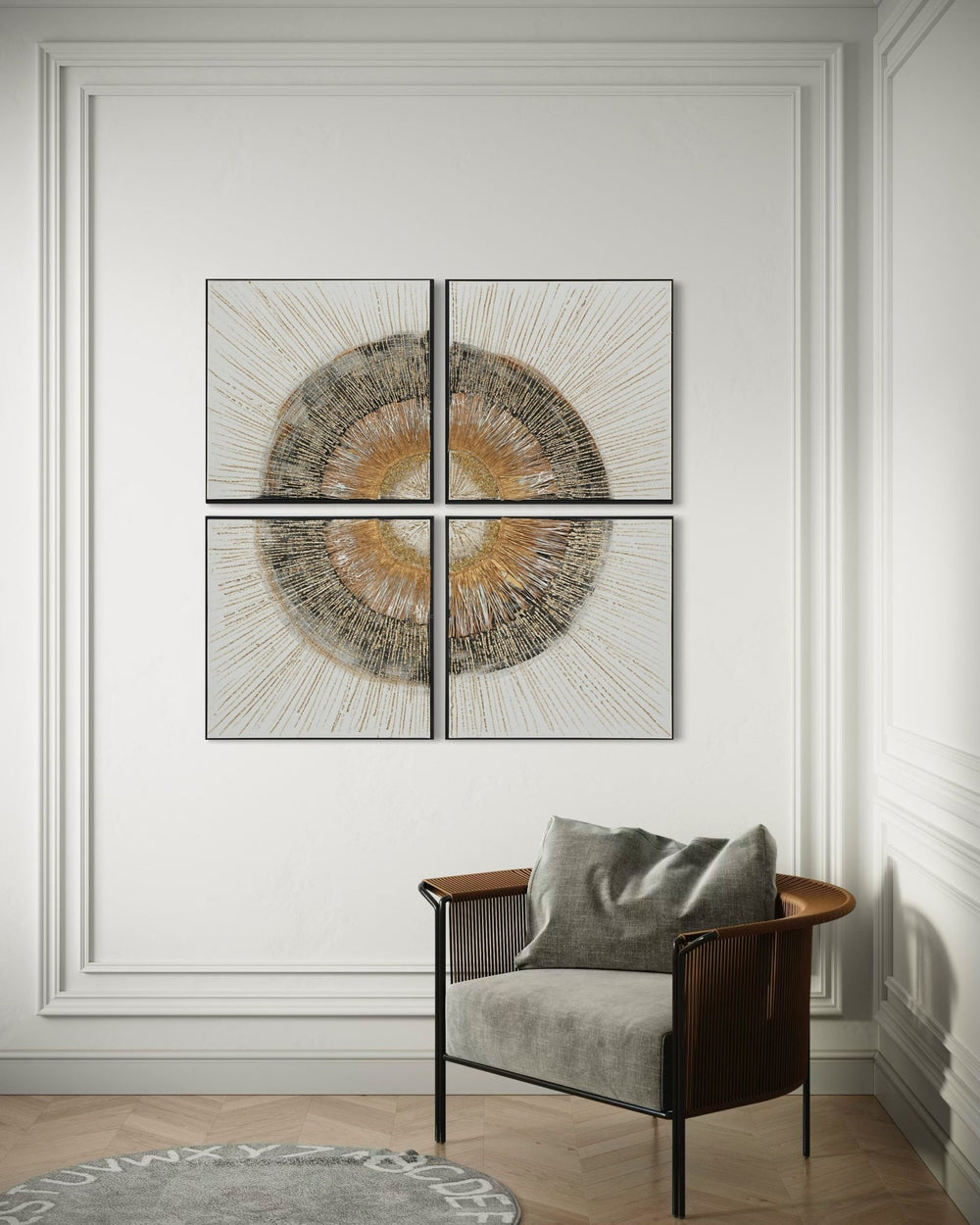 Radiant Horizon 4 - Panel 140×140cm - | Bella Home Art