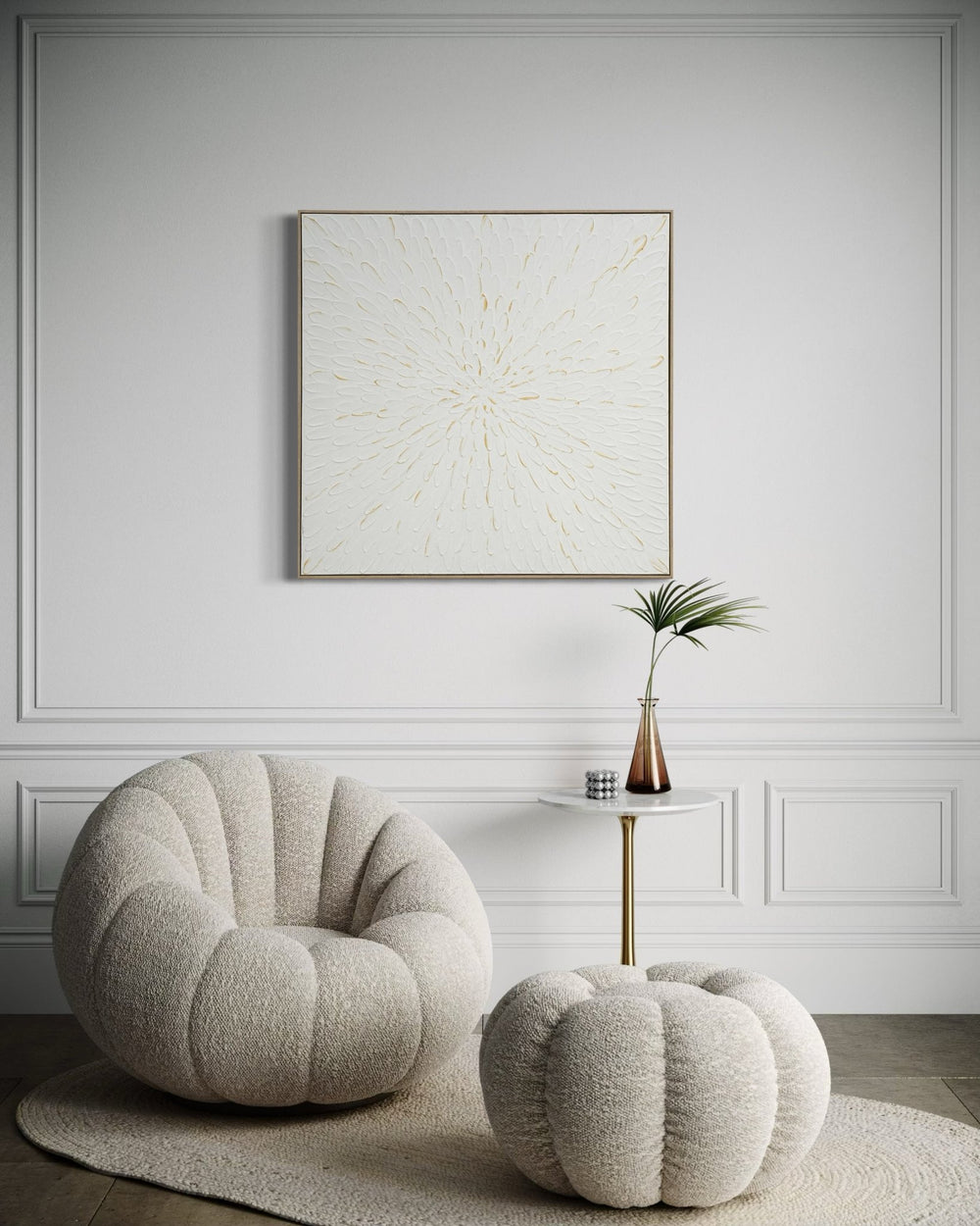 Radiant Texture Bloom 102×102cm - | Bella Home Art