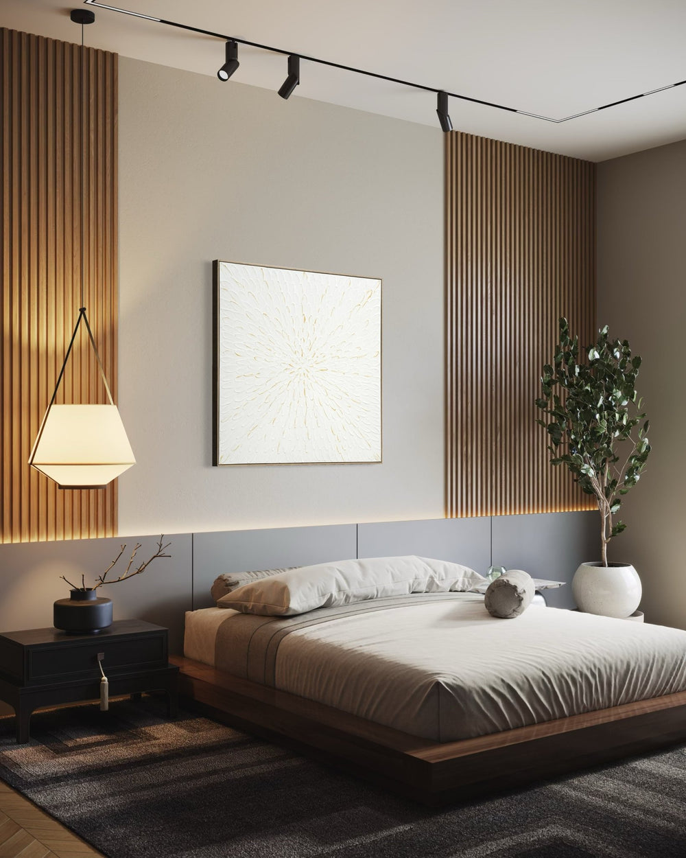 Radiant Texture Bloom 102×102cm - | Bella Home Art