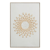 Radiant Wood Mosaic 82×122cm – hand-painted wall art