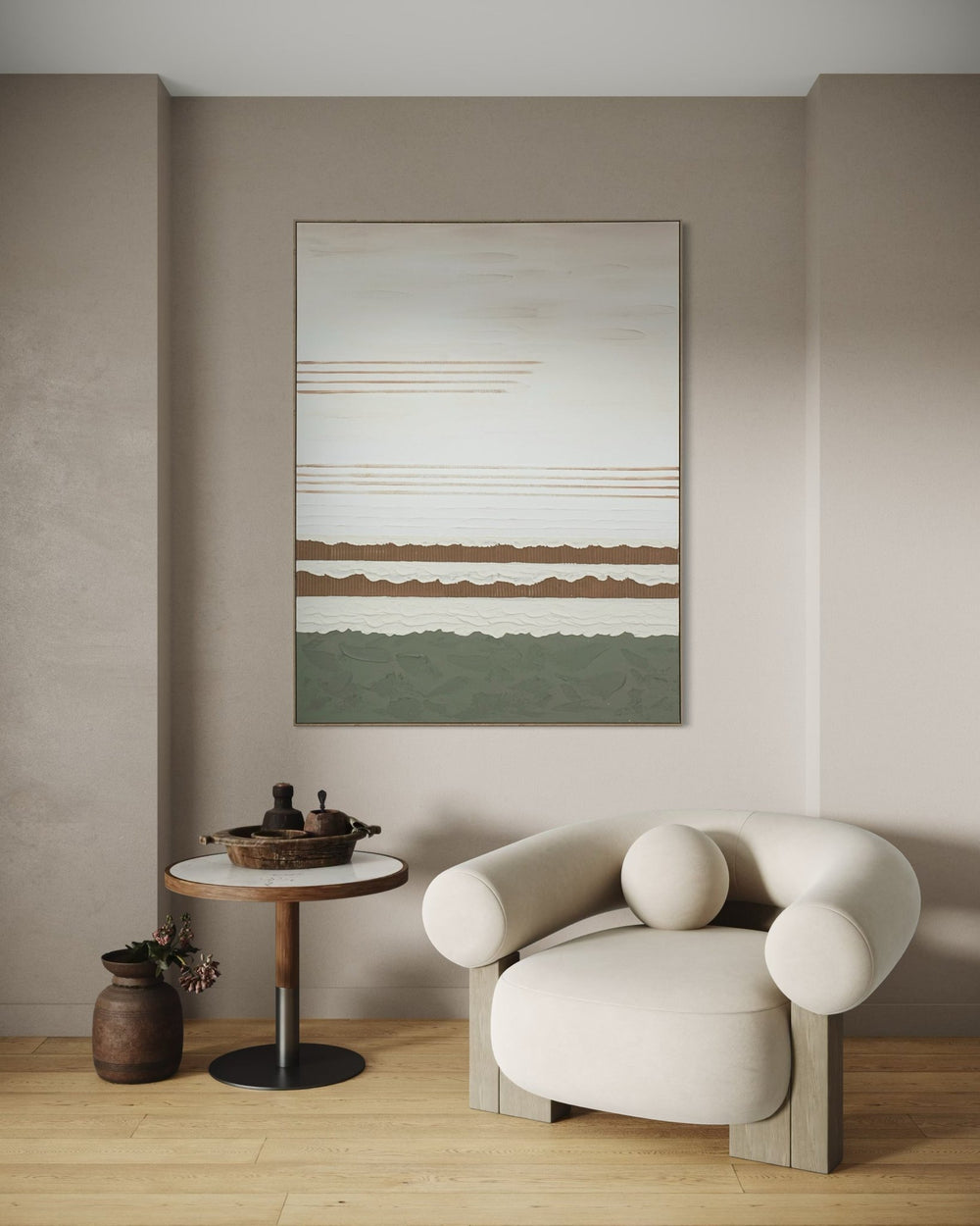Serene Layered Horizon 164×124cm - Hand - Painted Oil Painting | Bella Home Art