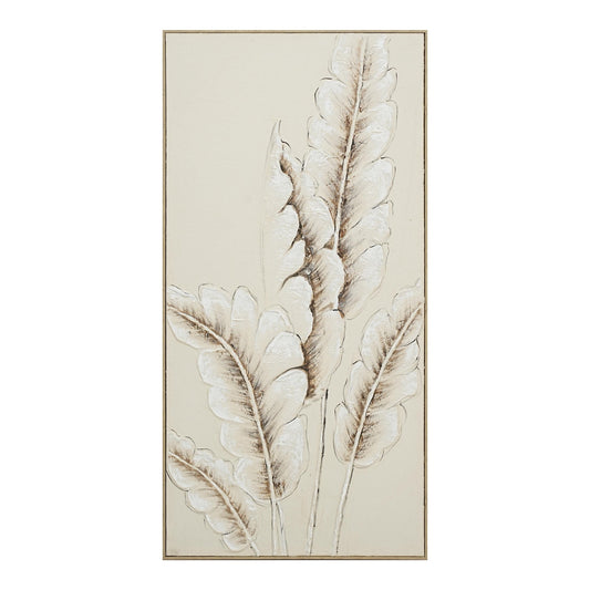 Soft Whisper Leaves 72×142cm - | Bella Home Art