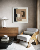 Textile Geometry - 02 102×102cm - | Bella Home Art