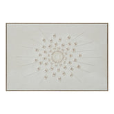 White Radiant Burst 82×122cm – hand-painted wall art