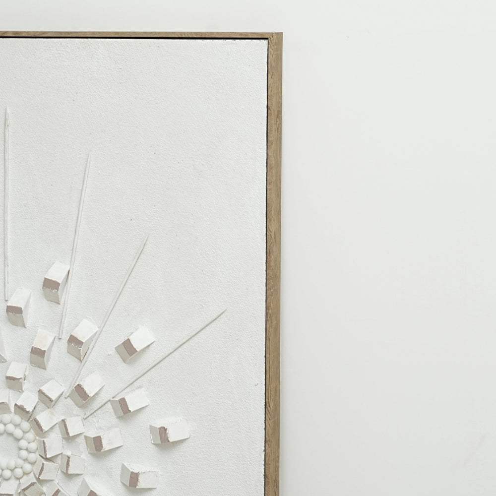White Radiant Burst 82×122cm - | Bella Home Art