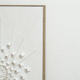 White Radiant Burst 82×122cm - | Bella Home Art