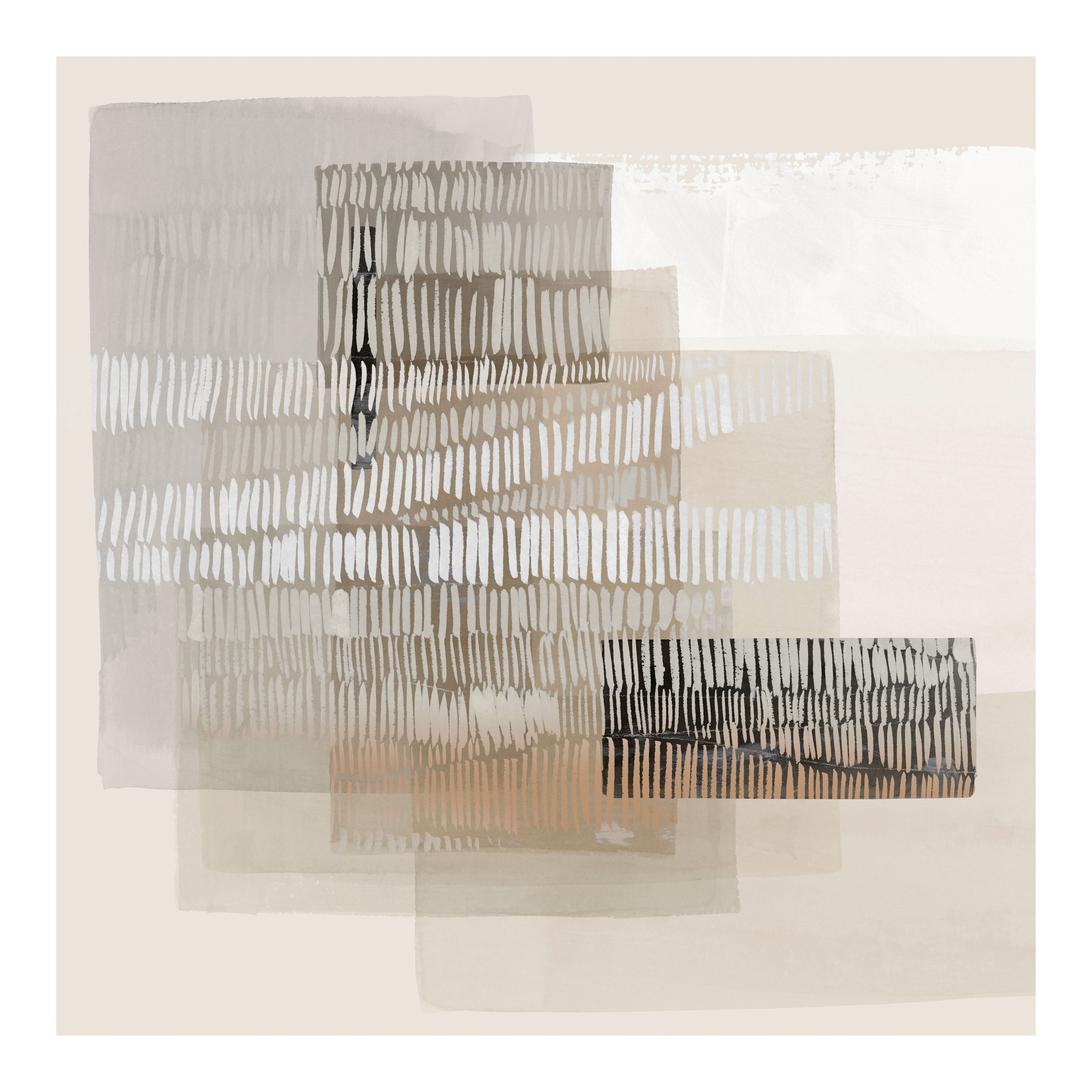 Layered Horizon – Abstract Decorative Art Print 75x75cm