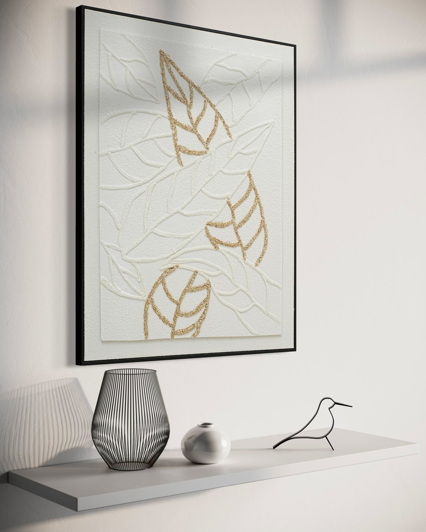 Golden Outline Leaves 02