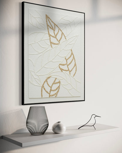 Golden Outline Leaves 02