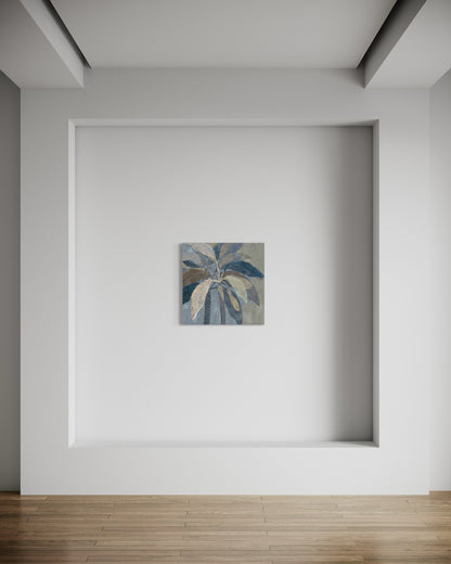 Textured Leaves in Blue Hues 01