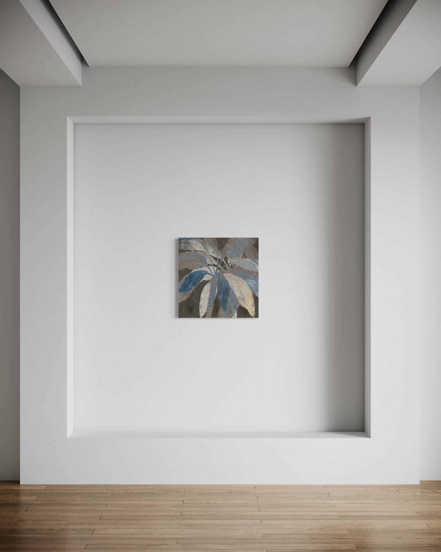 Textured Leaves in Blue Hues 02