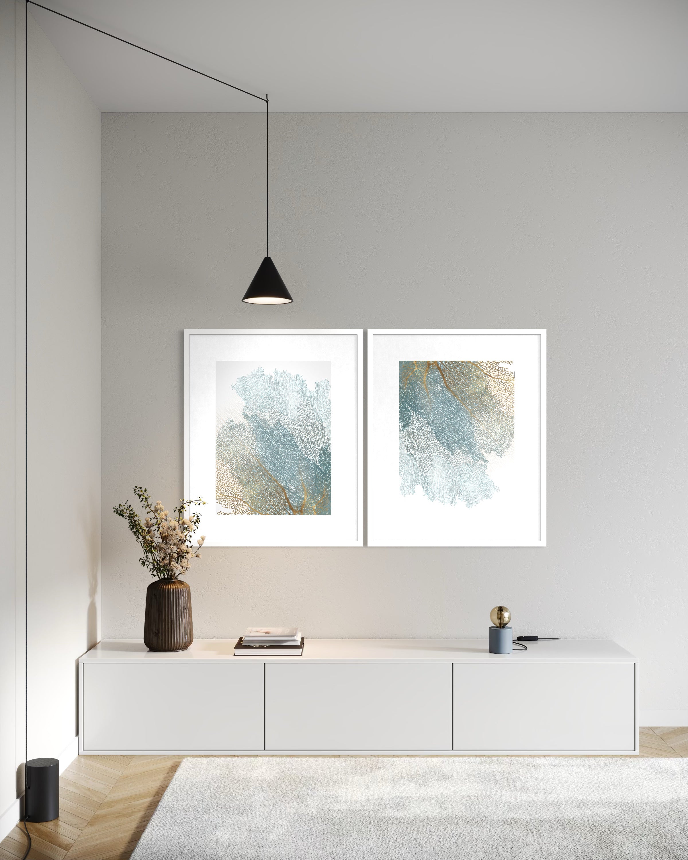 Vein of Light – 3D Printed Botanical Textural Wall Art  82 × 63 cm