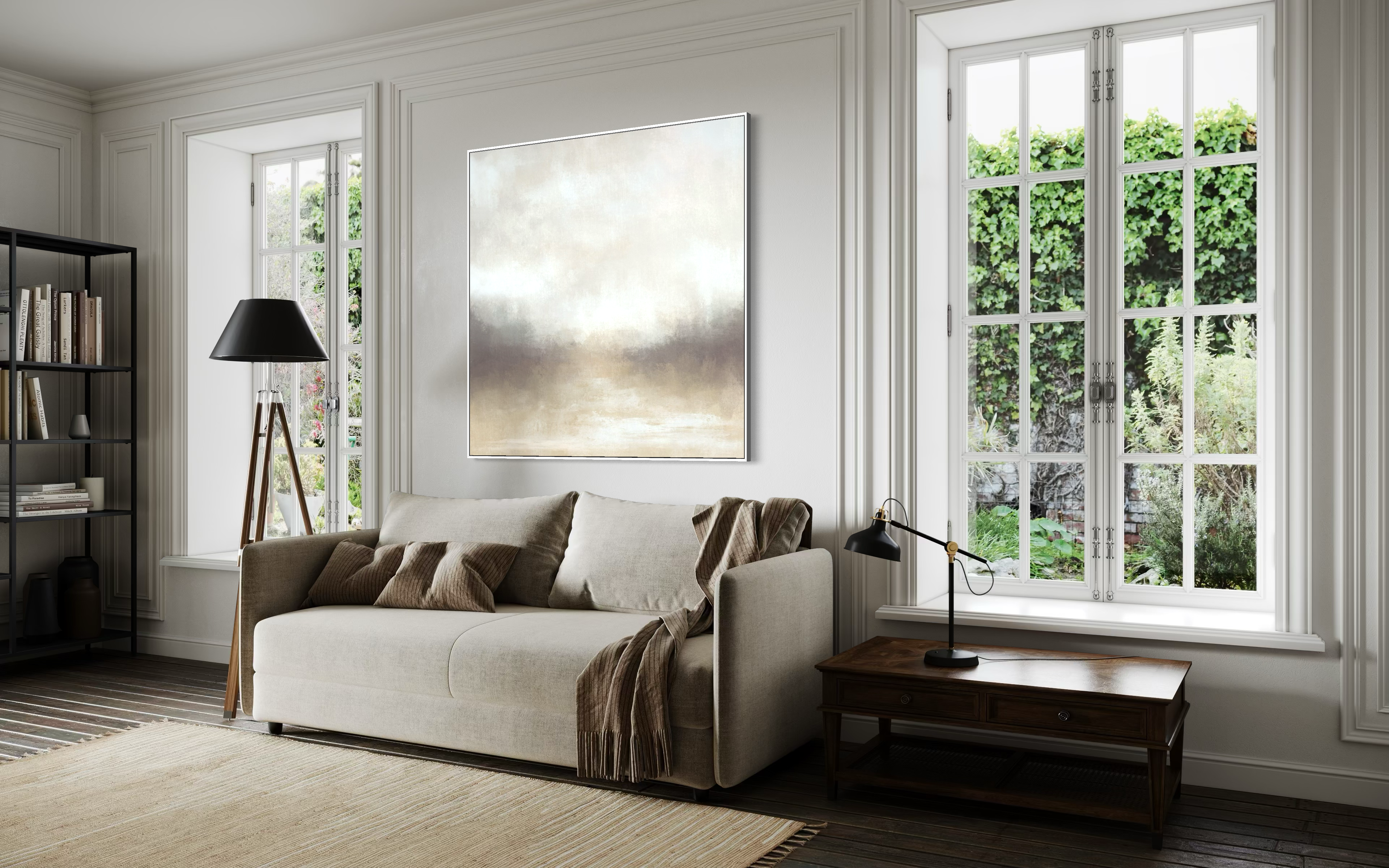 Whisper of Light – Hand-Painted Abstract Oil Painting 120 × 120 cm