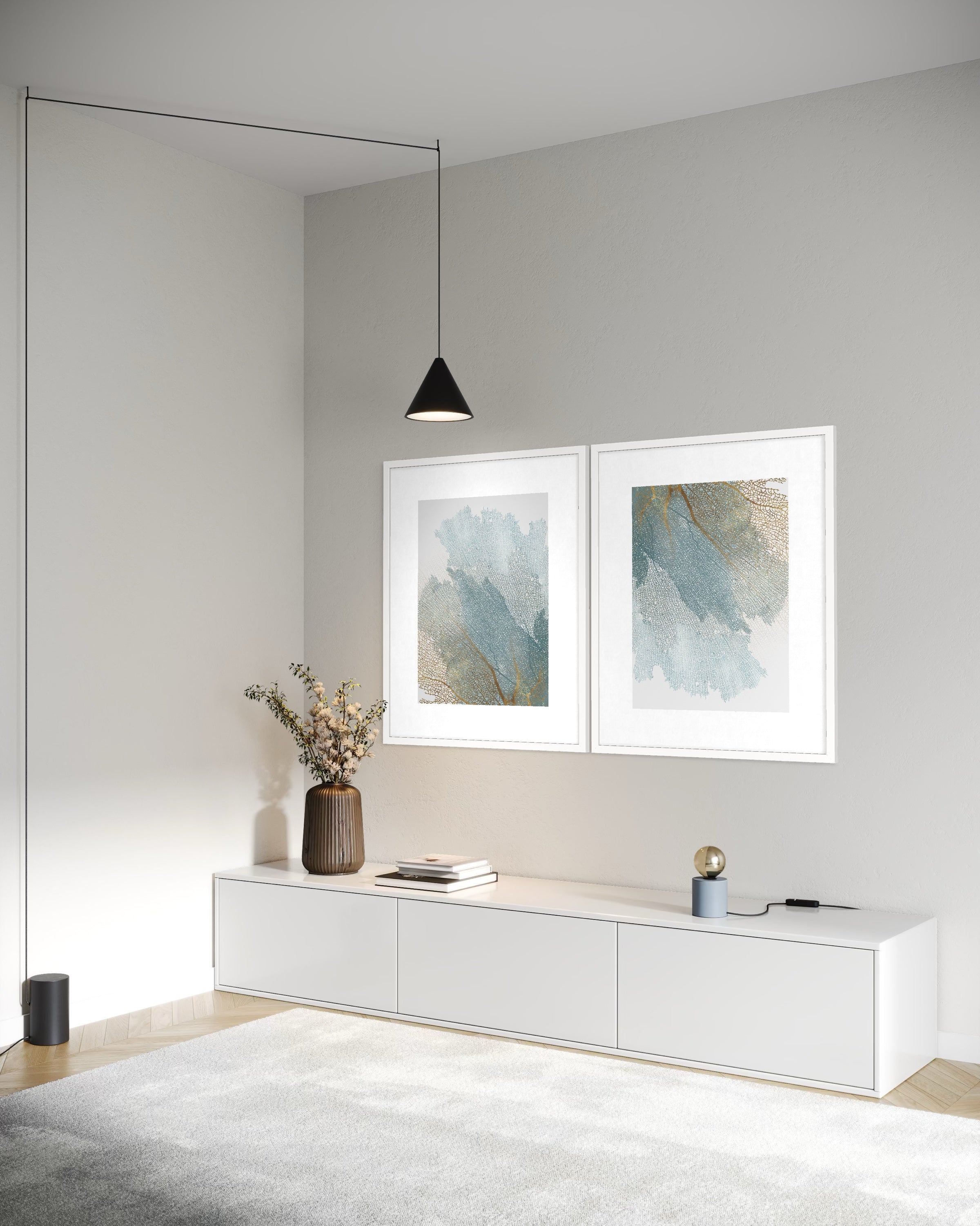 Vein of Light – 3D Printed Botanical Textural Wall Art  82 × 63 cm