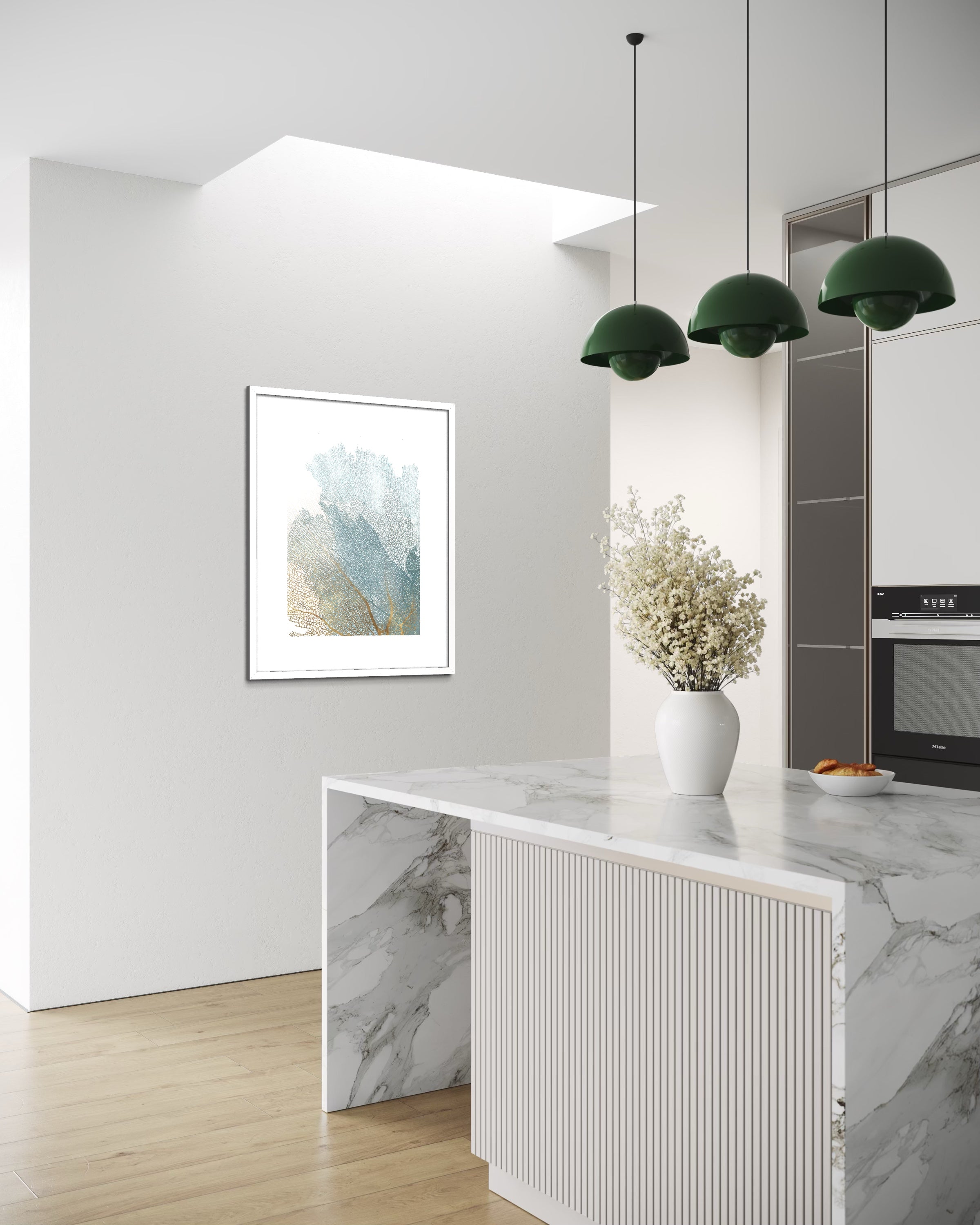 Vein of Light – 3D Printed Botanical Textural Wall Art  82 × 63 cm