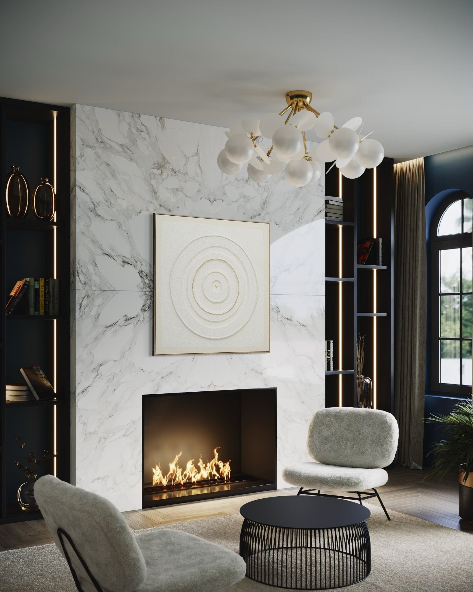 Circular Balance 102×102cm - | Bella Home Art