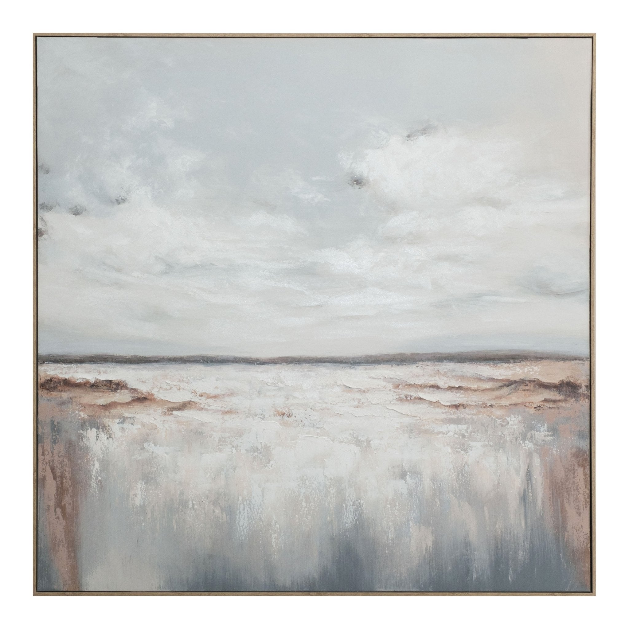 Coastal Stillness 120×120cm - Hand - Painted Oil Painting | Bella Home Art