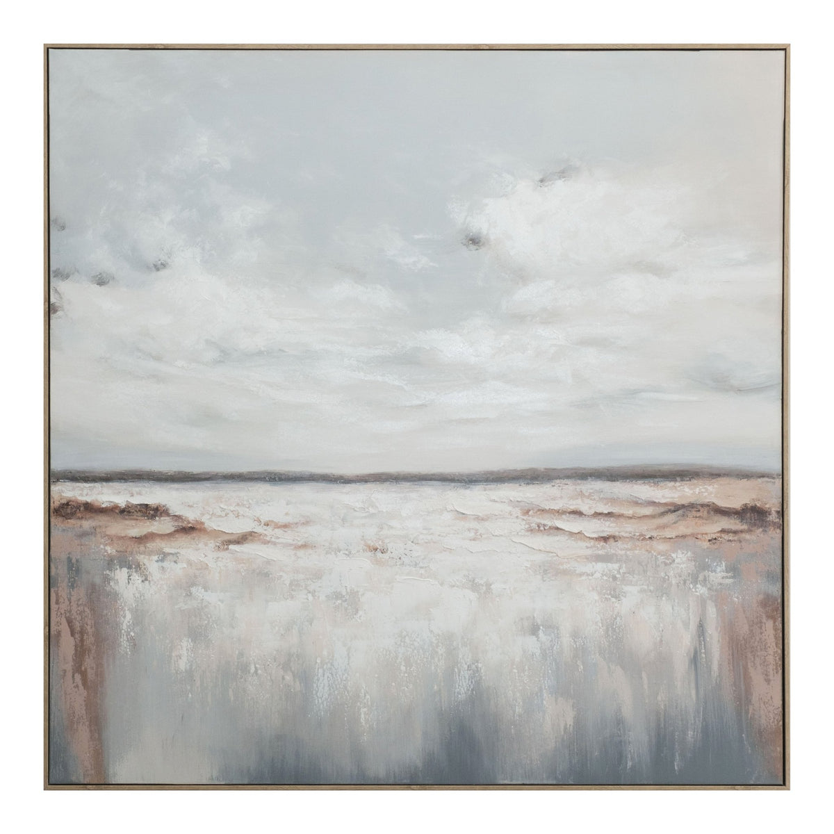 Coastal Stillness 120×120cm - Hand - Painted Oil Painting | Bella Home Art