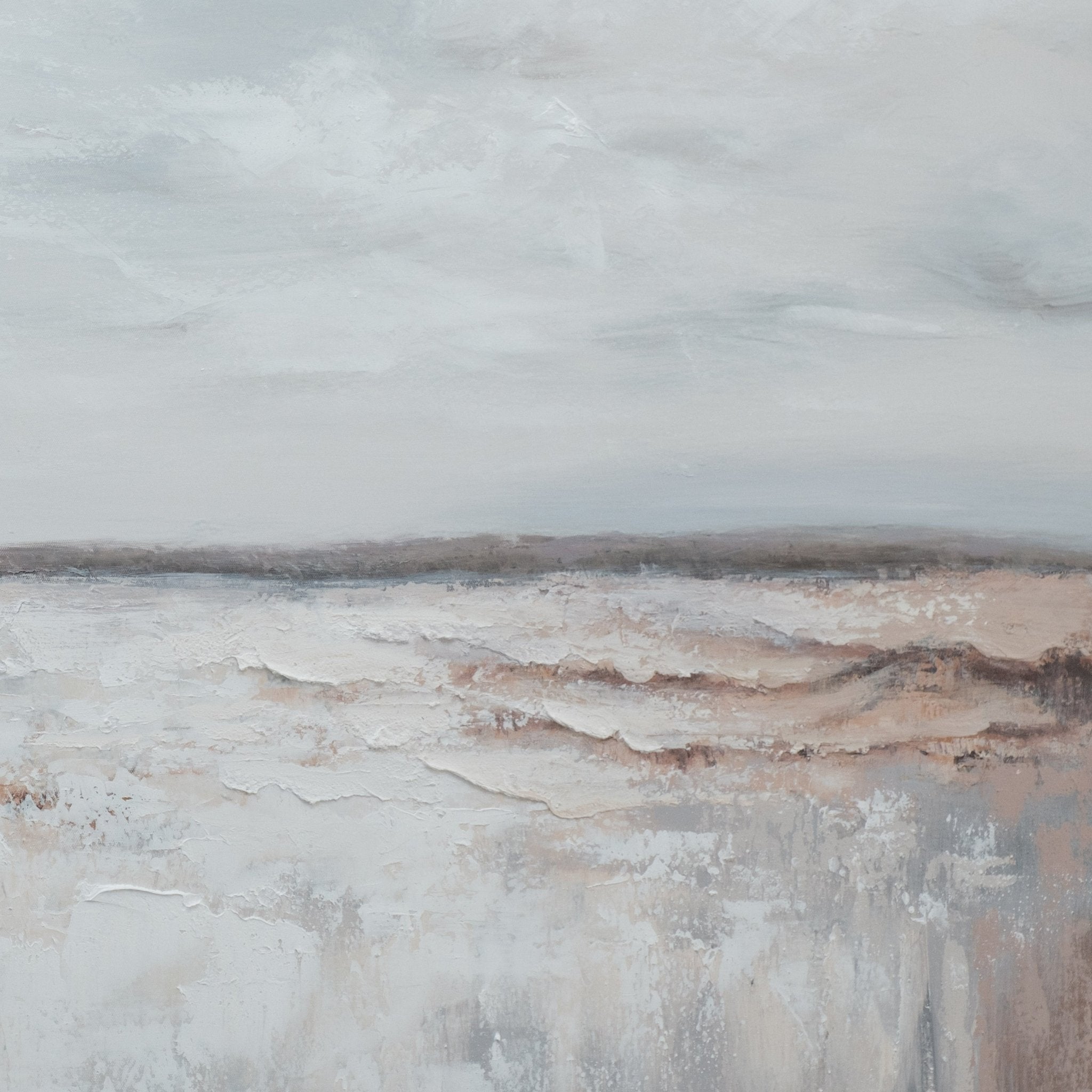 Coastal Stillness 120×120cm - Hand - Painted Oil Painting | Bella Home Art