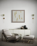 Golden Blocks Harmony 102×102cm - | Bella Home Art
