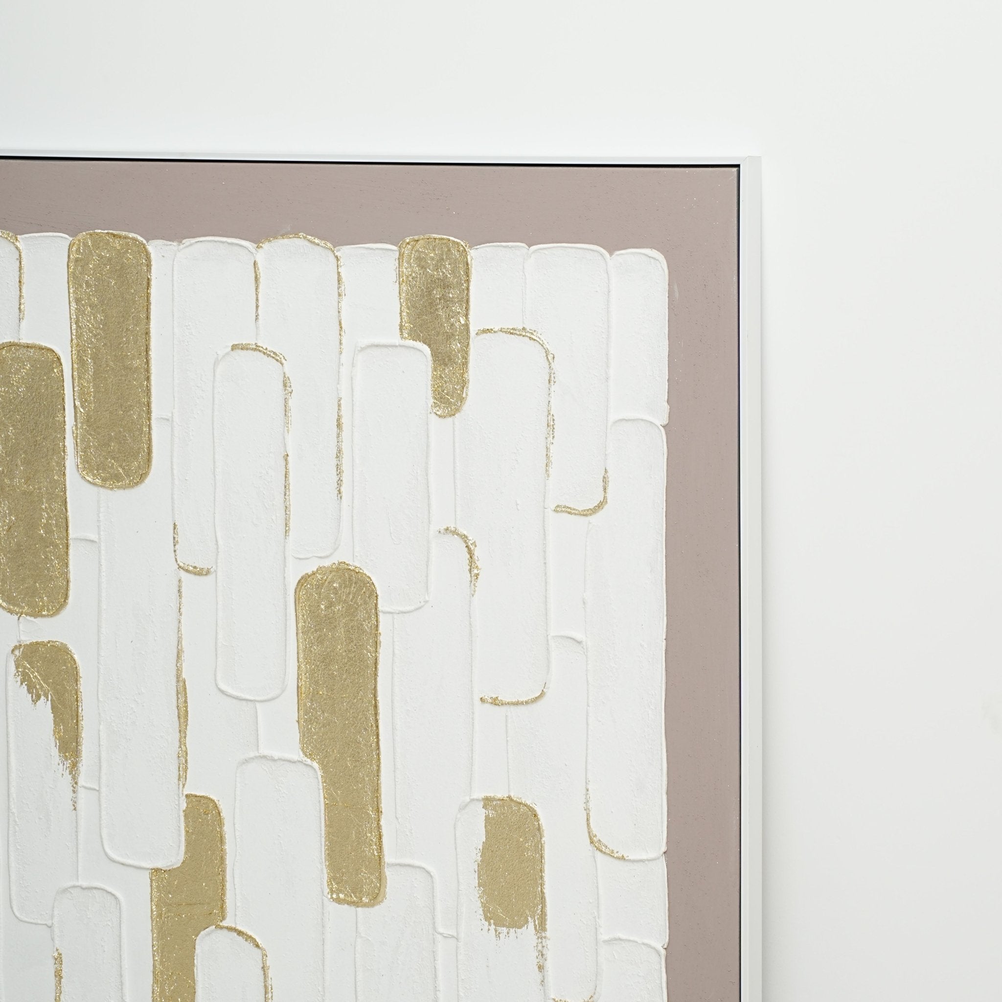 Golden Blocks Harmony 102×102cm - | Bella Home Art