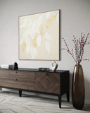Golden Leaf Whisper 102×102cm - | Bella Home Art